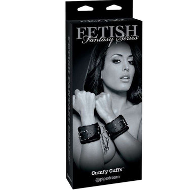 Polsini fetish in pelliccia sintetica con chiusure robuste e stile sexy